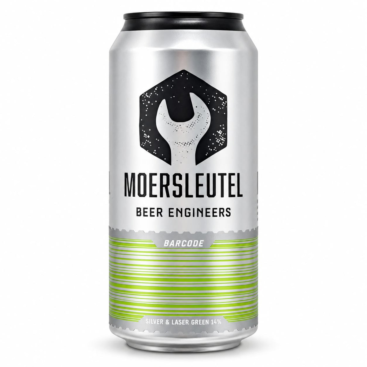 Moersleutel Barcode: Silver & Laser Green  BA Stout